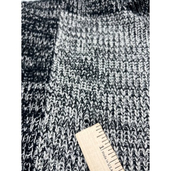 Effeci Creazioni Womens Large Black & White Knit Cardigan Sweater Color Block - Picture 8 of 12